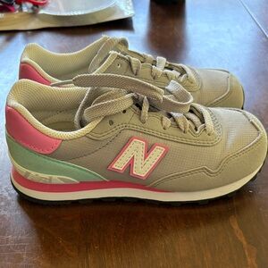 New Balance Kids' Gray and Pink Sneakers